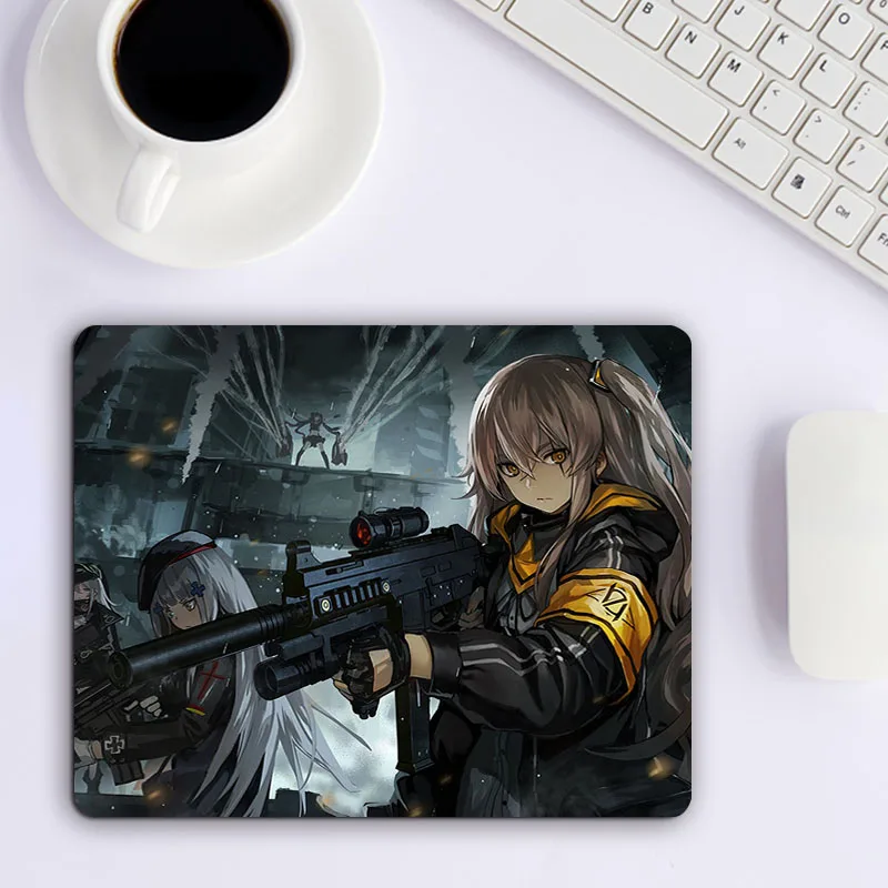 

Small Square Mouse Pad With Cartoon Pattern of Girls Frontline Mause Pad Gamer Desk Mousepepad Gaming Mouse Mat Varmilo Csgo