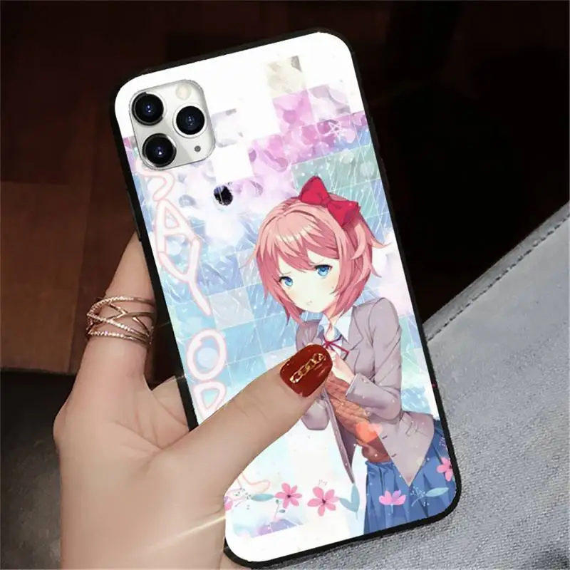 

Doki Literature Club Japan anime Phone Case for iPhone 11 12 pro XS MAX 8 7 6 6S Plus X 5S SE 2020 XR