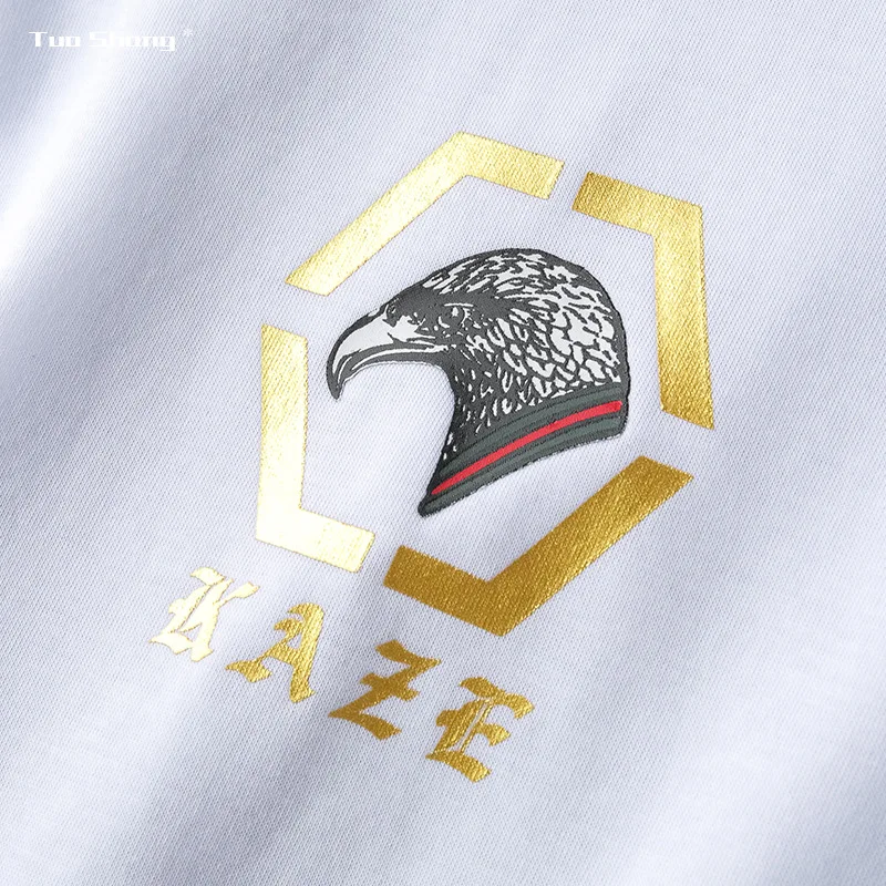 

2021 Gilding Cartoon Mens T Shirts Summer Fashion Streetwear Clothing Mercerized Cotton Short Sleeve O Neck Slim Male Tshirts