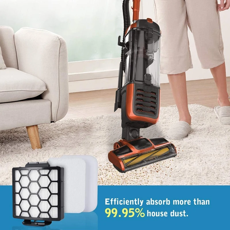 

HEPA Filter Foam & Felt Filters Kit for Shark Navigator Pet Plus NV150, NV251, NV255 ZU62, ZU62C Upright Vacuum