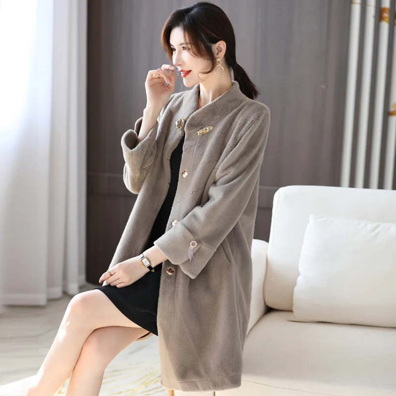 Women real mink coats female mink fur coat genuine long fur coat ladies winter clothes oversize 6xl 5xl 7xl natura fur coats