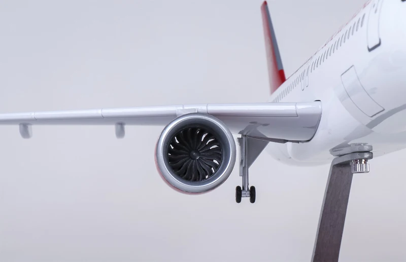 1/80 масштаб 47 см самолет Airbus A320 NEO JUNYAO авиакомпания модель светодиодный светильник и шасси колеса литой смолы коллекция выставки