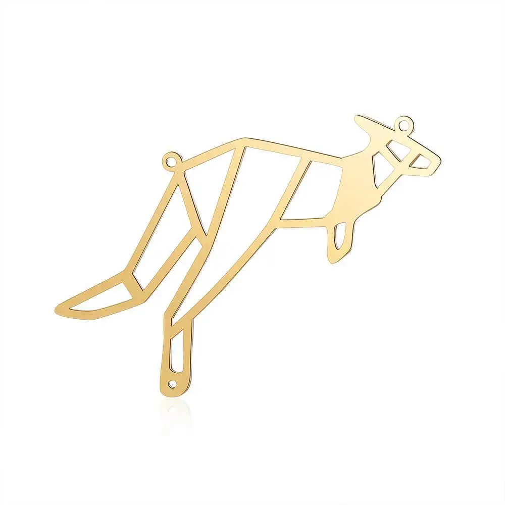 

2Pcs Stainless Steel Hollow Kangaroo Charms Pendant For DIY Jewelry Findings Making Handmade Necklace Animal Accessories Wholesa