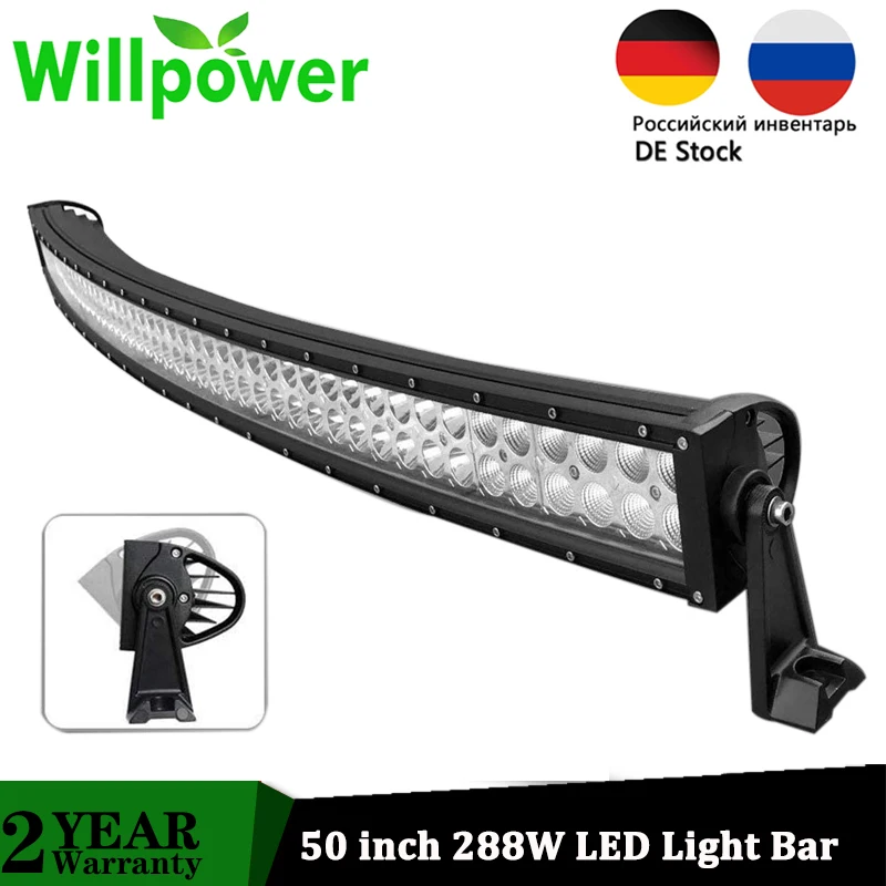 Светодиодный прожектор Willpower светодиодный 50 дюймов 288 Вт | Автомобили и мотоциклы
