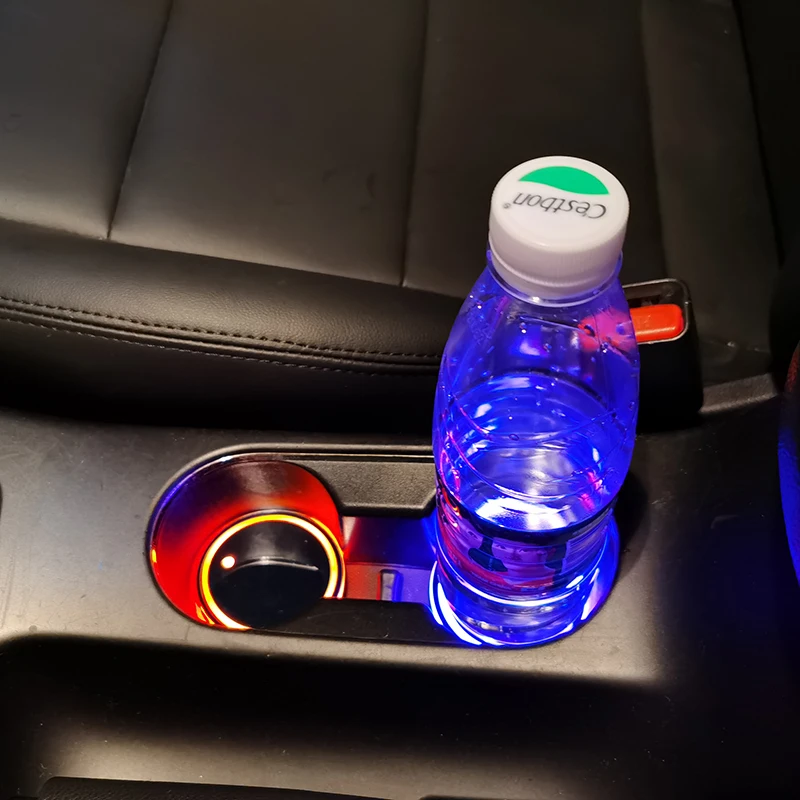 Luz Led inteligente para taza de agua de coche, posavasos luminoso de 7 colores, para Chery Tiggo Fulwin A1, A3, QQ, E3, E5, G5, V5/E