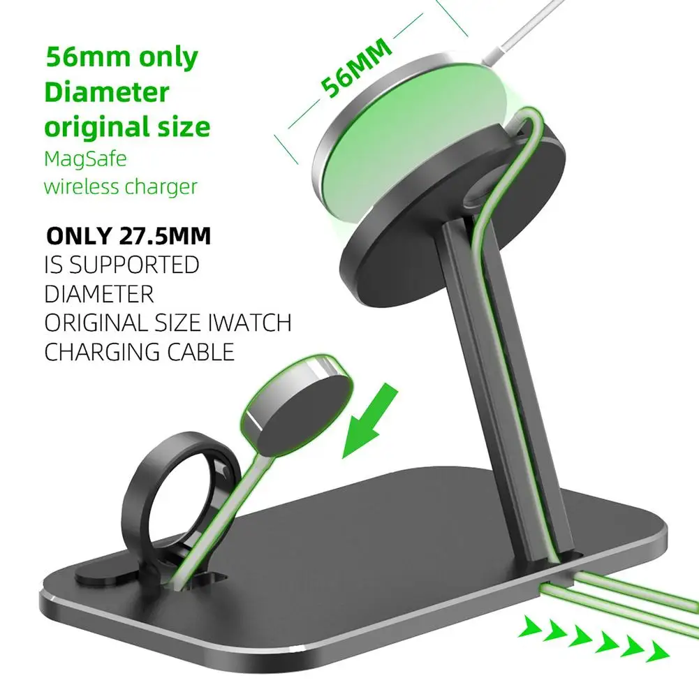 phone charger stand bracket for mag safe wireless magnetic charger desktop base holder for iphone 12 pro max 12 mini for iwatch free global shipping