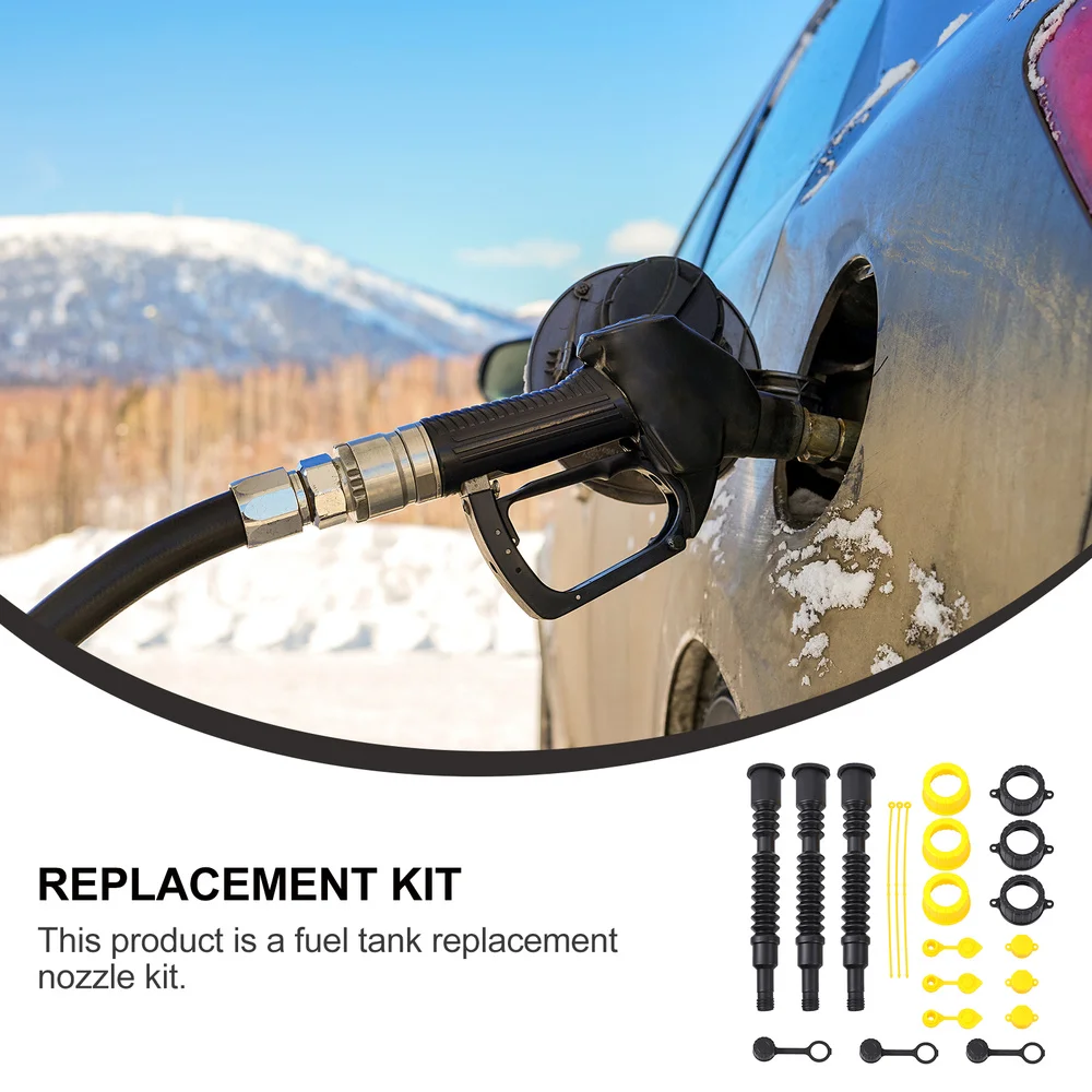 

3 Sets Fuel Tank Nozzle Parts Practical Changing Long Fuel Tank Nozzle