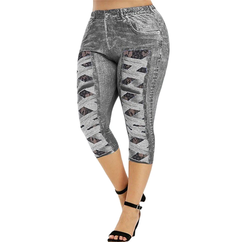 

Сексуальные женские леггинсы с эффектом пуш-ап, Модные Повседневные Дышащие облегающие брюки с карманами и принтом, Модные джеггинсы для бо...