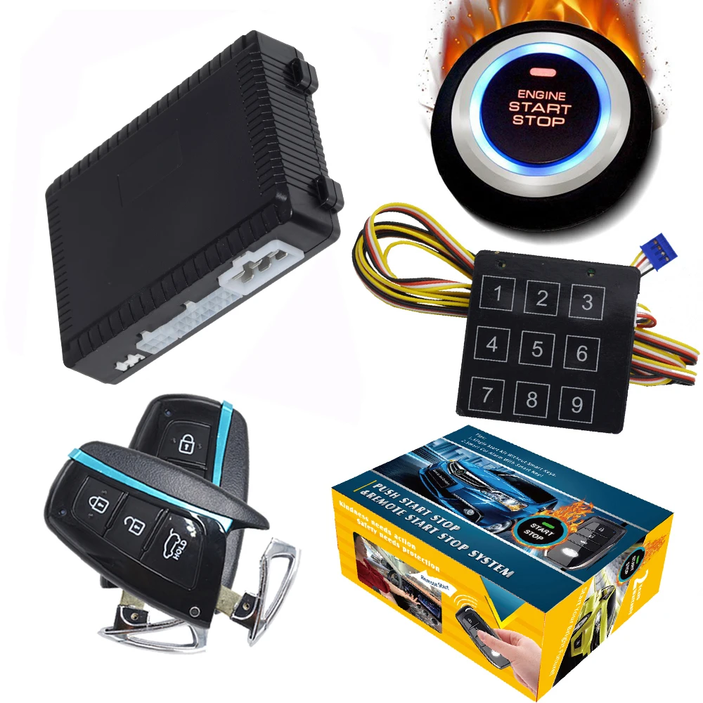 

Cardot, Прямая поставка, умная противокражная кнопка запуска и остановки двигателя автомобиля, пульт дистанционного управления, бесключевой д...