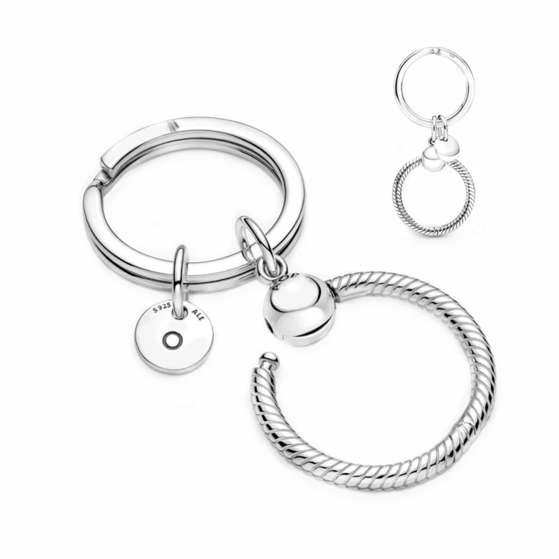 

2021 New Jewelry For Women Keychain Plata De Ley 925 Fit Original Pandora Bracelets Charms DIY Beadeds Sterling Silver Jewellry