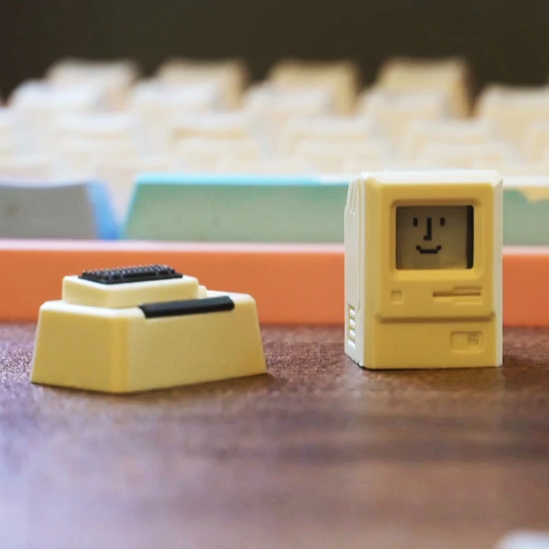 Персонализированные клавиши Apple Macintosh в стиле ретро с подсветкой креативный