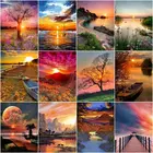 Настенная картина с изображением солнечного пейзажа, рамка сделай сам, акриловая Картина на холсте, украшение для дома 40x50 м