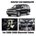 12X белые светодиодные с Canbus салона комплект ламп для 2000-2004 2005 2006 Chevy Chevrolet Tahoe светодиодная гирлянда для внутреннего купола багажник