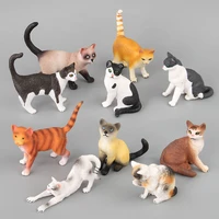 cute cats simulation animals model pvc hand model series flower cat yellow cat tabby cat qu luo cat xmas gift for children kids