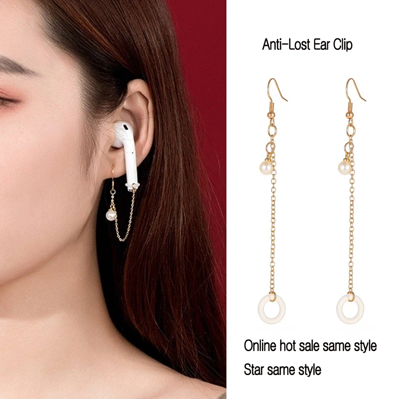 

Модные популярные жемчужные спортивные зажимы для ушей с защитой от потери, беспроводные Bluetooth держатели для наушников с защитой от падения...