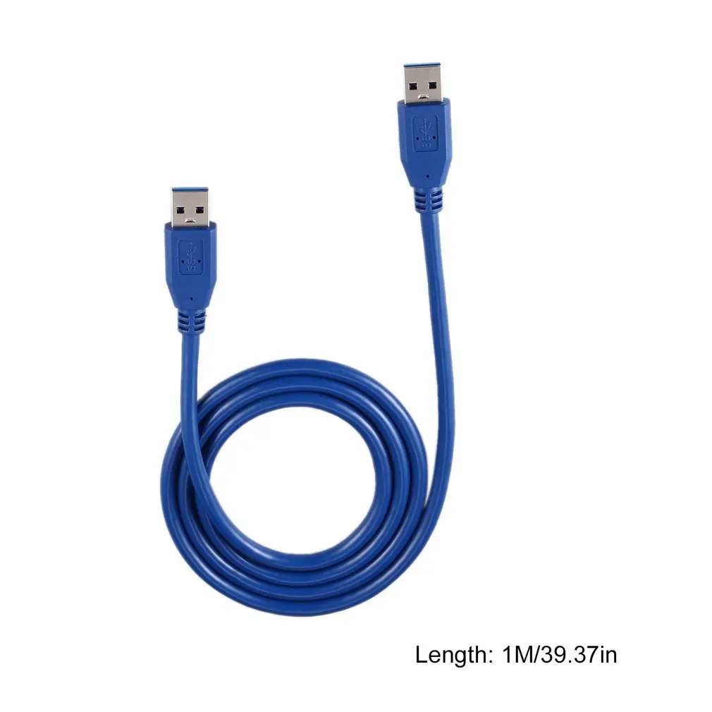 

Portable 3FT/1M Super Speed USB 3.0 Type a Male to Type a Male M/M M2M Blue Solid Extension Cable Cord Wire Computer Accessories
