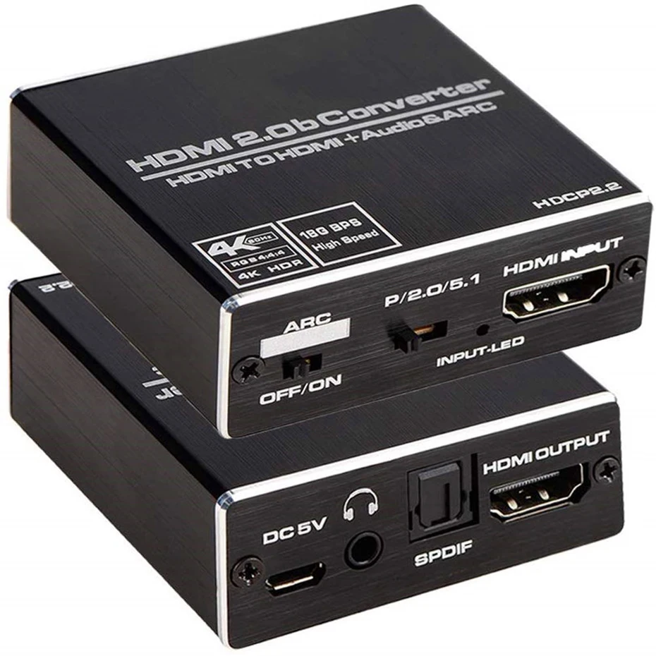 HDMI2.0 аудио сплиттер 4K 60 Гц HDMI 2 0 переключатель box HDR HDCP ARC HDMI-совместимый 5 1