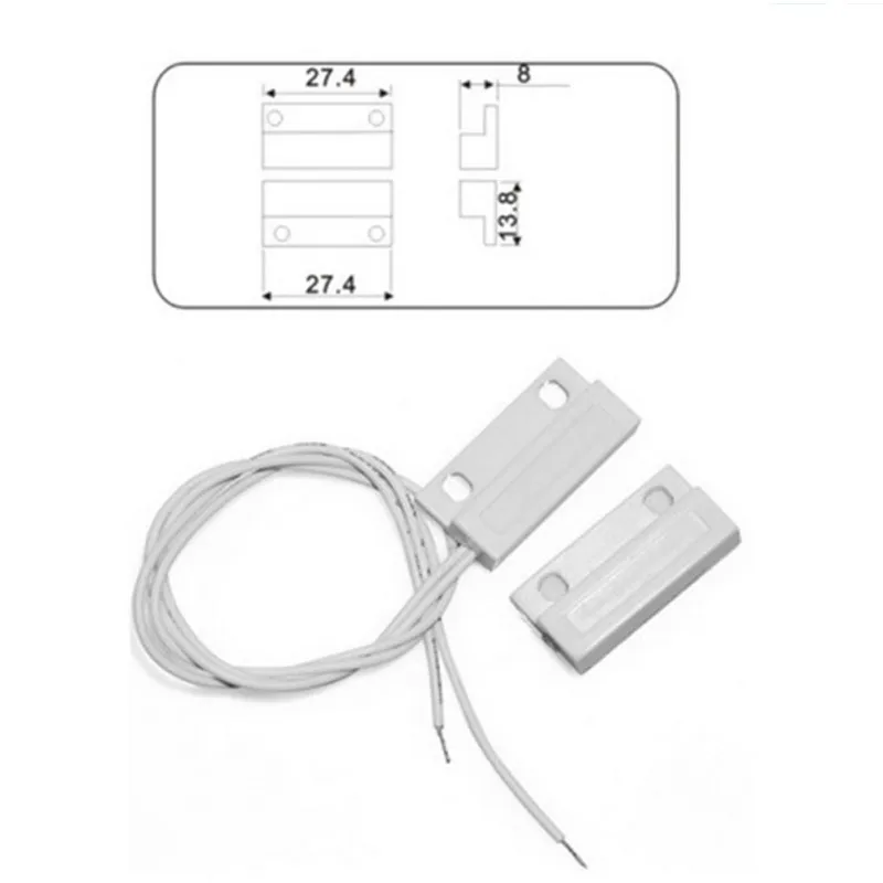 

1 Pair /lot MC-38 Wired Door Window Sensor Magnetic Switch Home Alarm System Detector