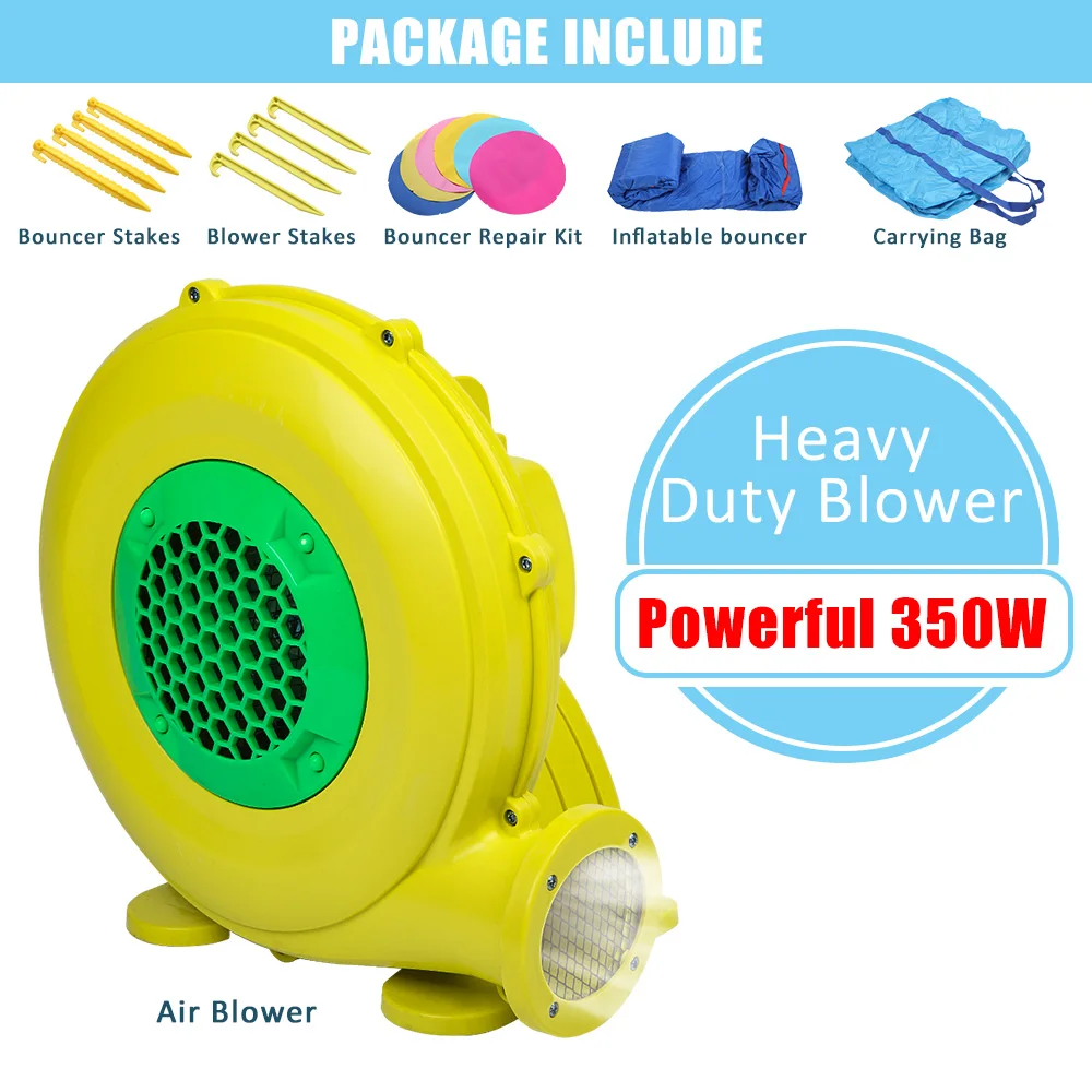 

LALAHO 420D Oxford cloth 840DPV Jumping Surface with Fan Tank Waterproof Trampoline Inflatable Castle Children Toys