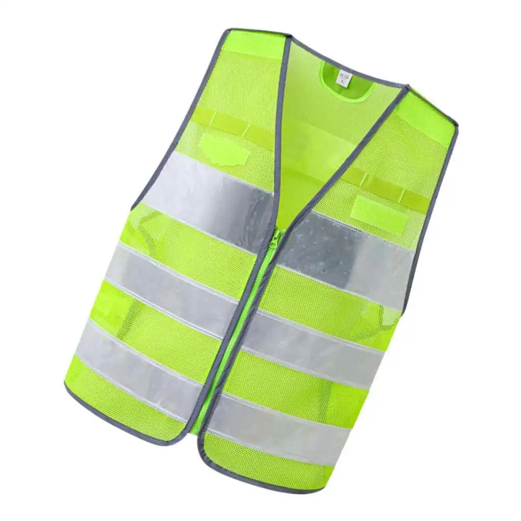 

HI-VIS VEST HIGH VISIBILITY WORK WAISTCOAT REFLECTIVE SAFETY YELLOW TOP