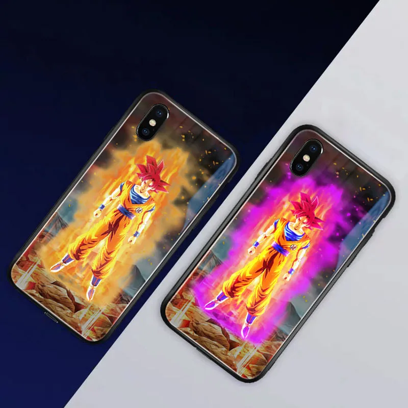 X-it Smart Led светящийся чехол для телефона iPhone XR XS MAX с рисунком Dragon Ball стеклянный |