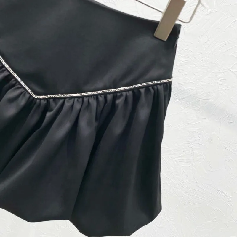 

The latest design ladies summer dress, all-match A-line dress, high-quality black dress
