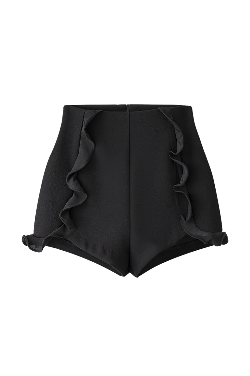 

DEAT 2021 New Summer Fashion Women Clothes High Waist Ruffles Zippers Shorts Female Hots WS06801L