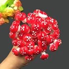30 шт Красный мульти-цветная пена грибы миниатюры для украшения сада, бутылка из серии сделай сам пейзаж декоративные гриб рисунок, декоративный светильник