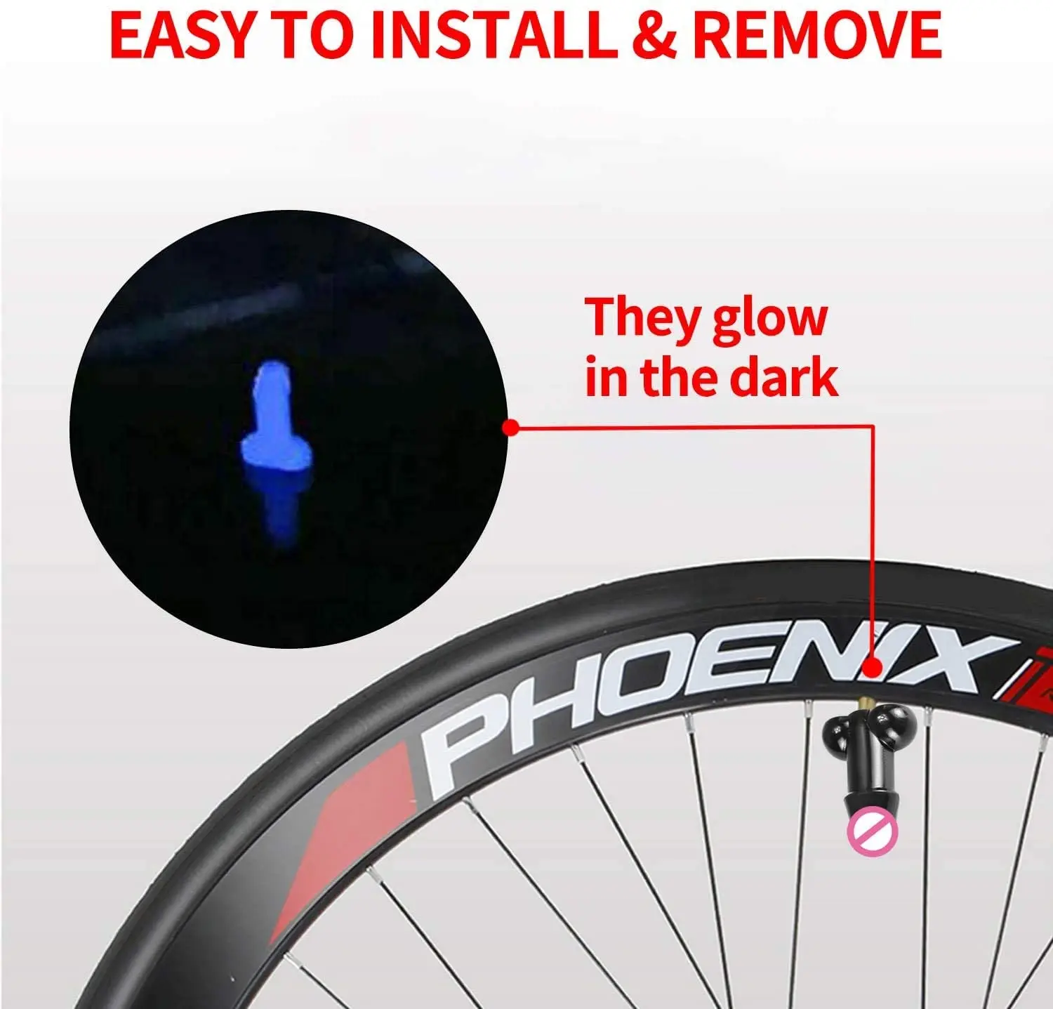 Автомобильная мерная крышка стержня клапана идеальная светящаяся колеса