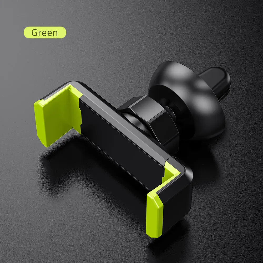 Green YKZ Автомобильный держатель для телефона для iPhone X XS Max 8 7 SE 3,5-6," 360 градусов поддержка мобильного вентиляционного отверстия Автомобильный держатель Подставка для телефона в автомобиле - Цвет: Green