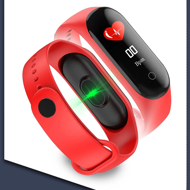 Смарт часы M4 спортивные с шагомером пульсометром и тонометром|Смарт-браслеты| |