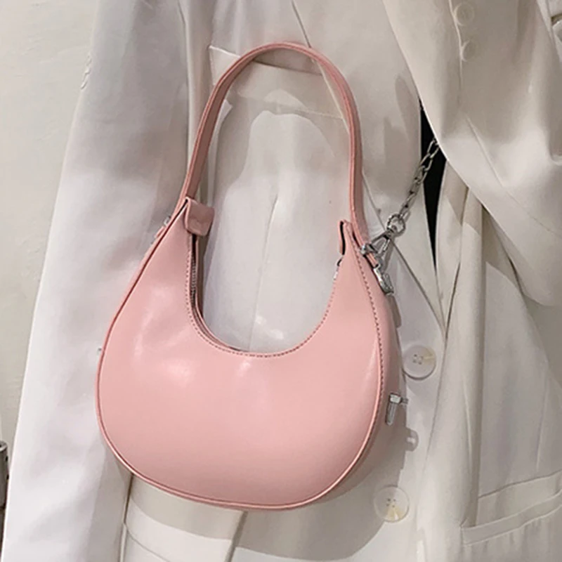 

GALCAUR Korean Solid Bag For Women Patchwork Metal Chain Minimalist Zipper Bags Female Summer Fashion Accessories 2021 Stylish