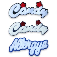 2021 fashion chenille alphabet sticker towel english patches for clothes diy sewing embroidery applique letter decorative badges
