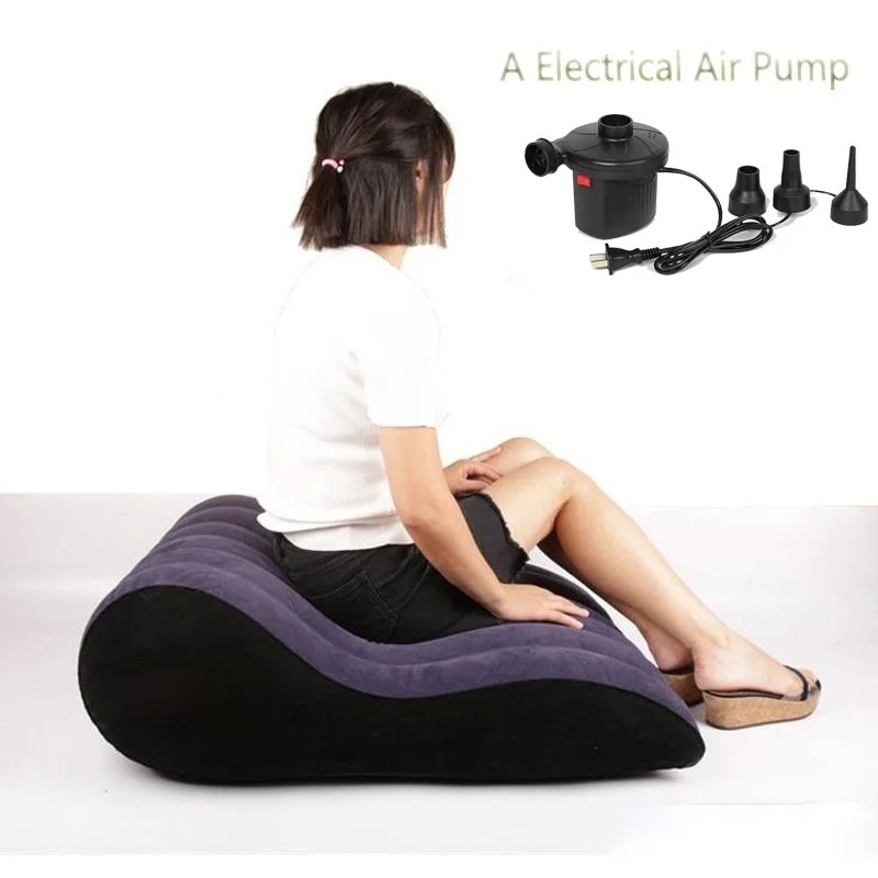 

Inflatable Luxury Pillow Chair Sexy Bed Helpful Sofa Pad Ramp Furniture Pillow Sexy Tool for Couple Love Games