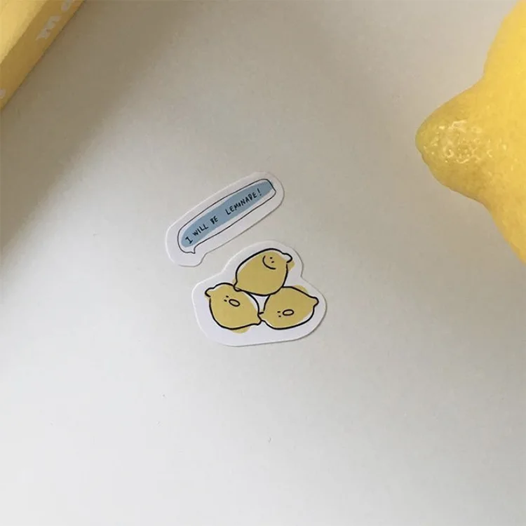 Комплект из 2 предметов лимонного цвета с изображением милые наклейки в