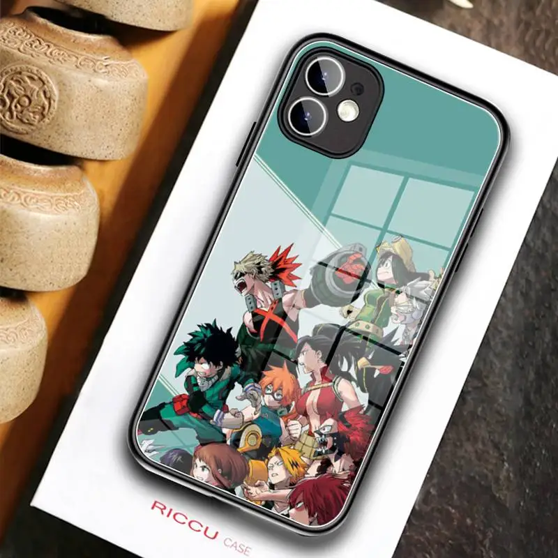Чехол Todoroki Shouto моя геройская Академия для телефона закаленное стекло iPhone 12 Pro Max