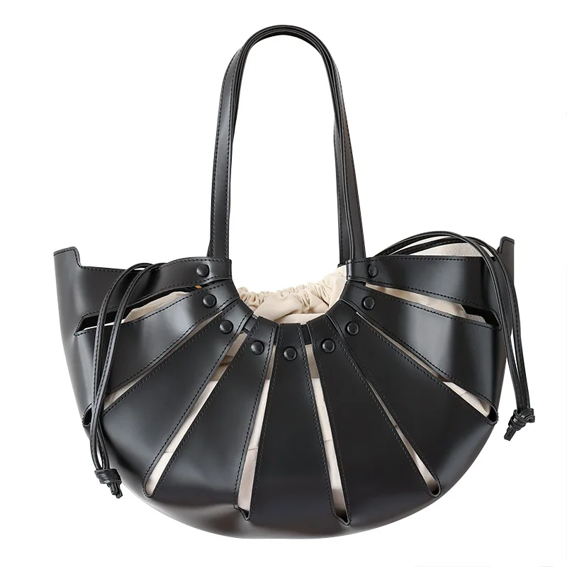 

Women Luxury Handbags Designer big Semicircle Shoulder Bag High-quality Leather Female Messenger Bag Women Bags Female Purse