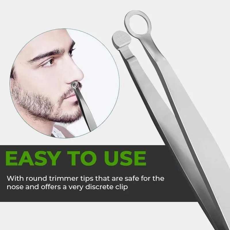 

Universal Nose Hair Trimming Tweezers Perfectly Steel Nose Tip Tweezer Removal Eyebrow Round Hair Tweezers U5Q5