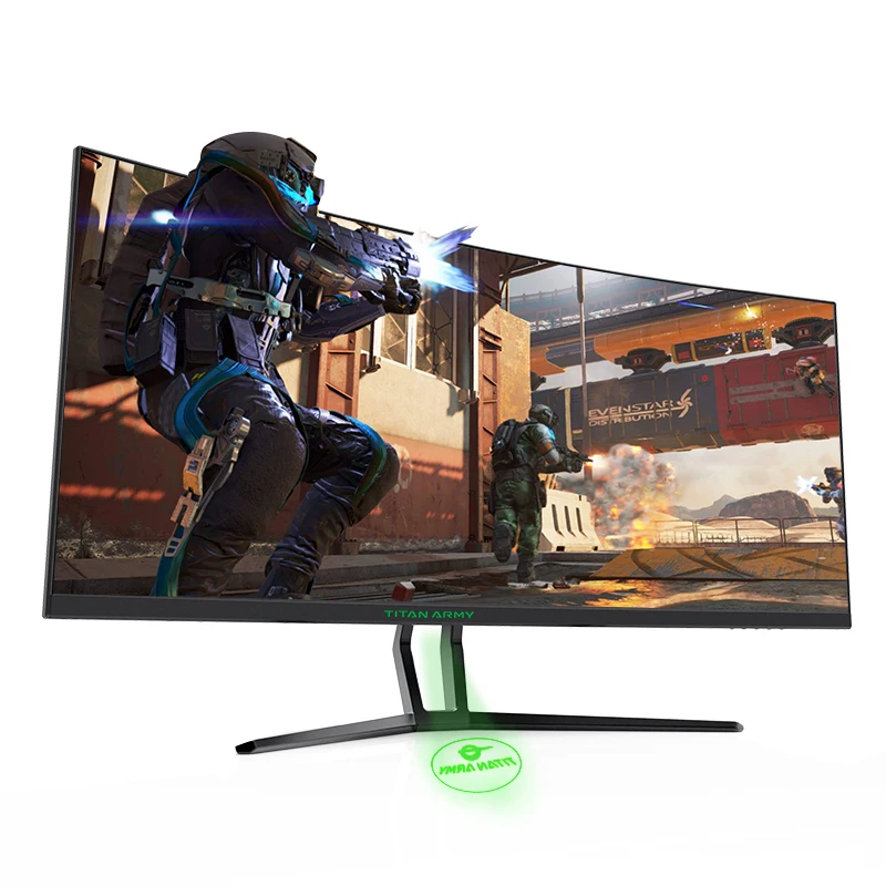 Изогнутый игровой монитор TITAN ARMY 34 дюйма 4K HDR400 захватывающий ультраширокий WQHD