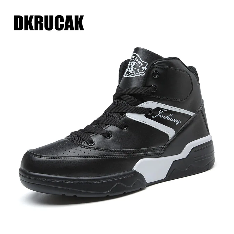 Модные мужские кроссовки с высоким берцем легкие зимние ботинки кожаная мужская