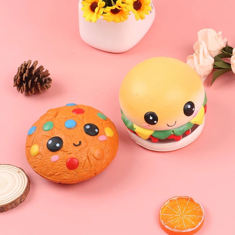 Лидер продаж милые шоколадное печенье гамбургер медленно поднимающийся мягкий