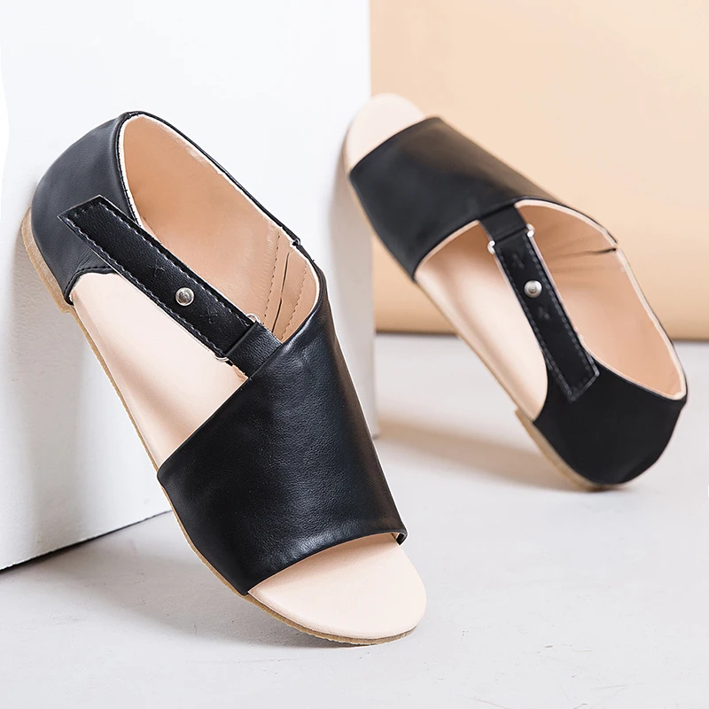 

Women Sandals Summer 2021 Plat With Fashion Sexy Fish Mouth Green Roman Sandals Side Buckle Female Sandals