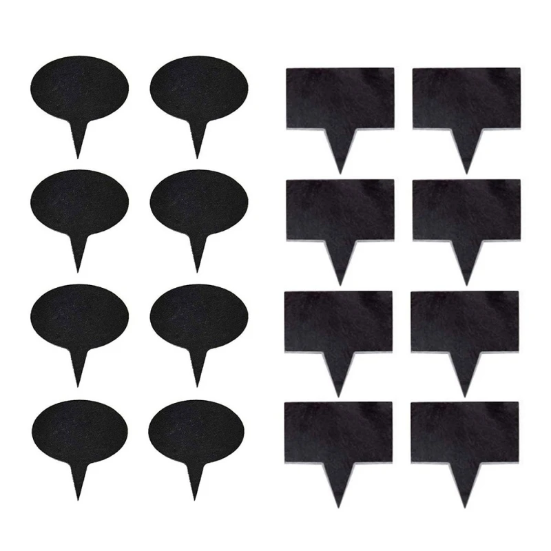 8 шт. натуральные Сланцевые этикетки для растений квадратные/овальные топперы