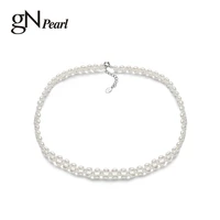 925 sterling silver natural pearls oval pearl choker necklace aesthetic 3 3 5mm freshwater pearl chain genuine jewelry for women