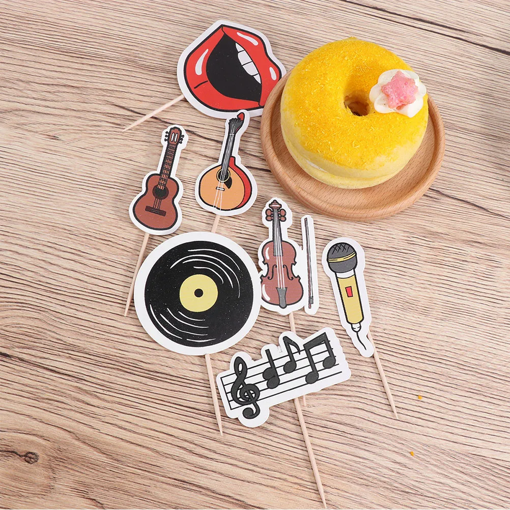 50 шт. торт Топпер музыкальный фестиваль декоративный кекс набор для вечеринки