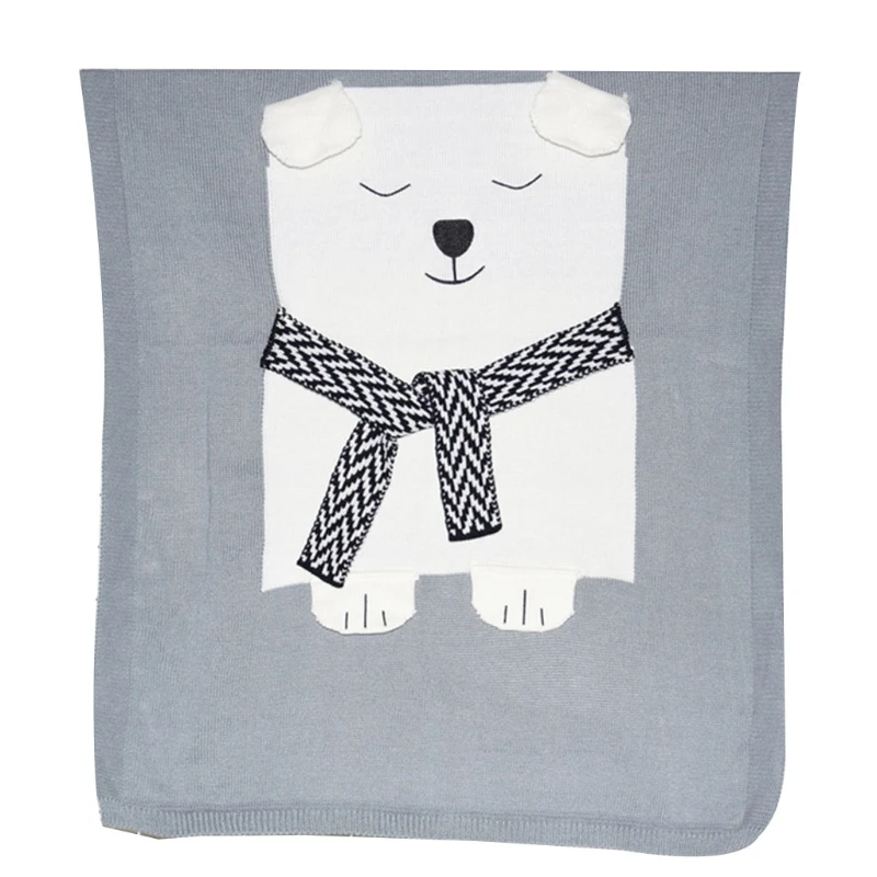 

Polar Bear Child Knitted Blanket Newborn Infant Sleeping Swaddle Wrap Sleepsack H3CD