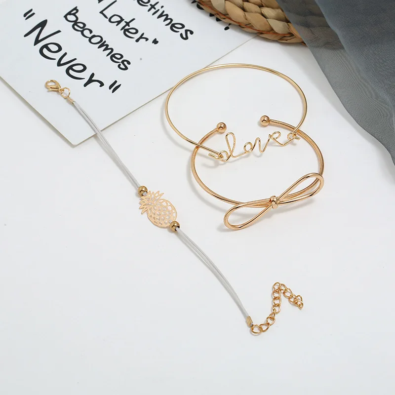 Европейская и американская мода простой вязаный браслет ананас Грация великая