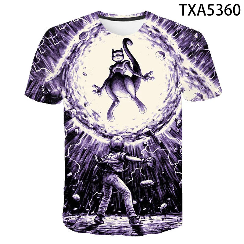 

3D Printed T Shirts Game Pokemon Casual Men Women Children Cotton Cool Fashion Short Sleeve Boy Girl Kids Streetwear Tops Tee
