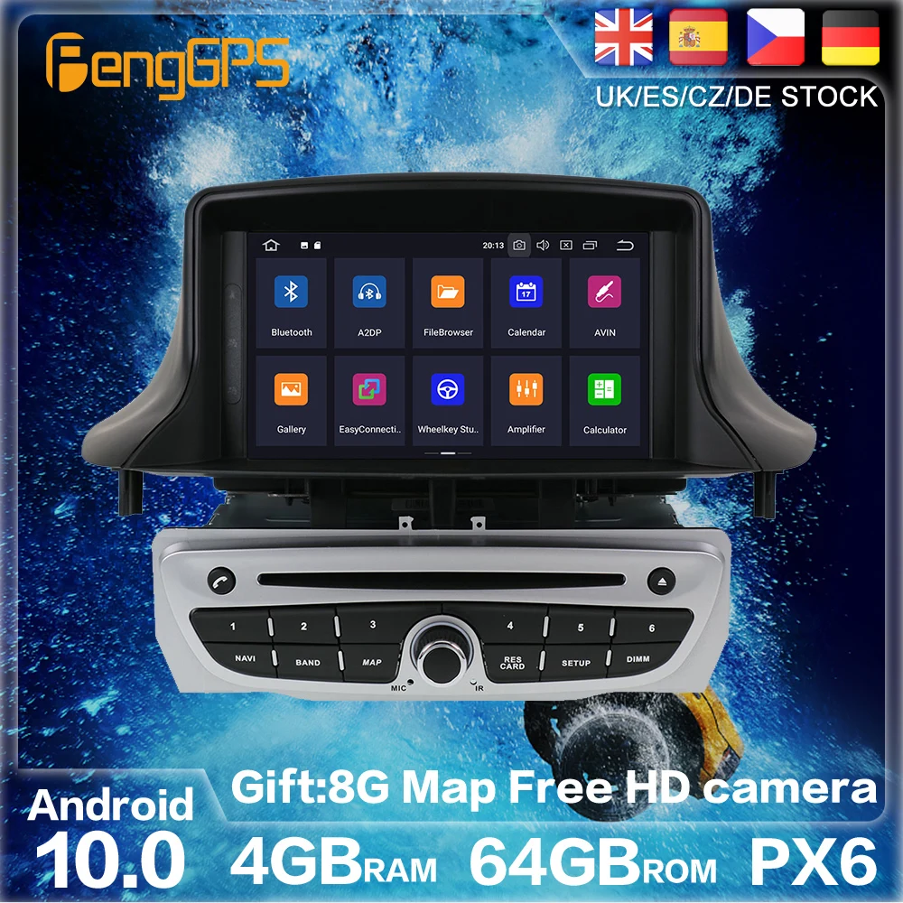 Android 10 PX6 для Renault Megane 3 Fluence 2009 2015 GPS навигация автомобильное радио стерео