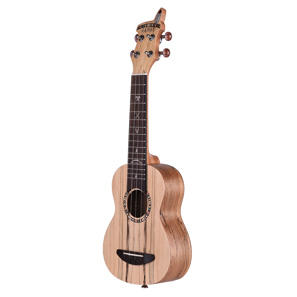 2" Акустическая деревянная сопрано укулеле Ukelele Uke Spalted Maple Wood углеродная нить с мягкой сумкой струны ремень клип-на тюнер